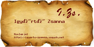Igyártó Zsanna névjegykártya